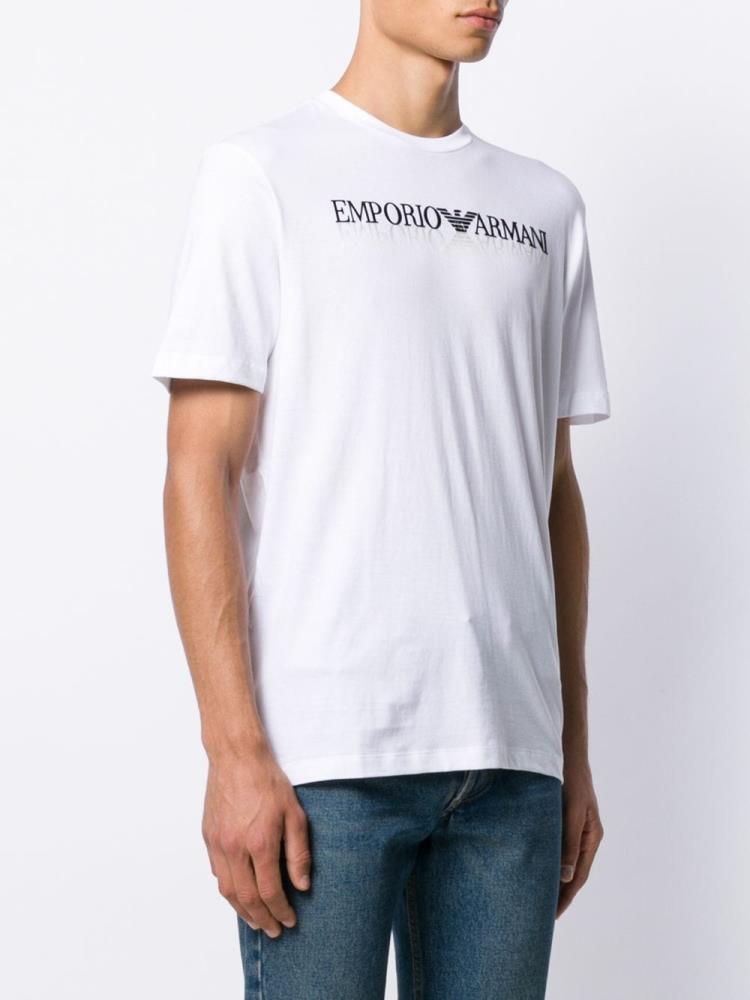 Camiseta Armani Emporio Front Logo Hombre Blancas | SKU6OUDX