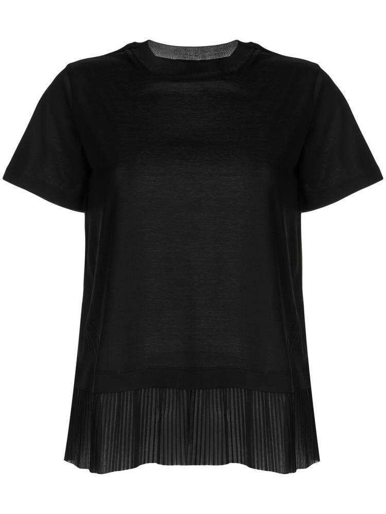 Camiseta Armani Emporio Layered Pleated Mujer Negras | 2TJ74FYO