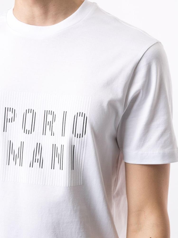 Camiseta Armani Emporio Line Logo Print Hombre Blancas | H5QP0I7L