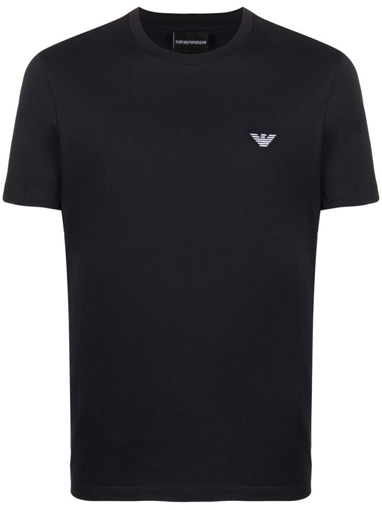 Camiseta Armani Emporio Logo Hombre Azules | PPGKX4JQ