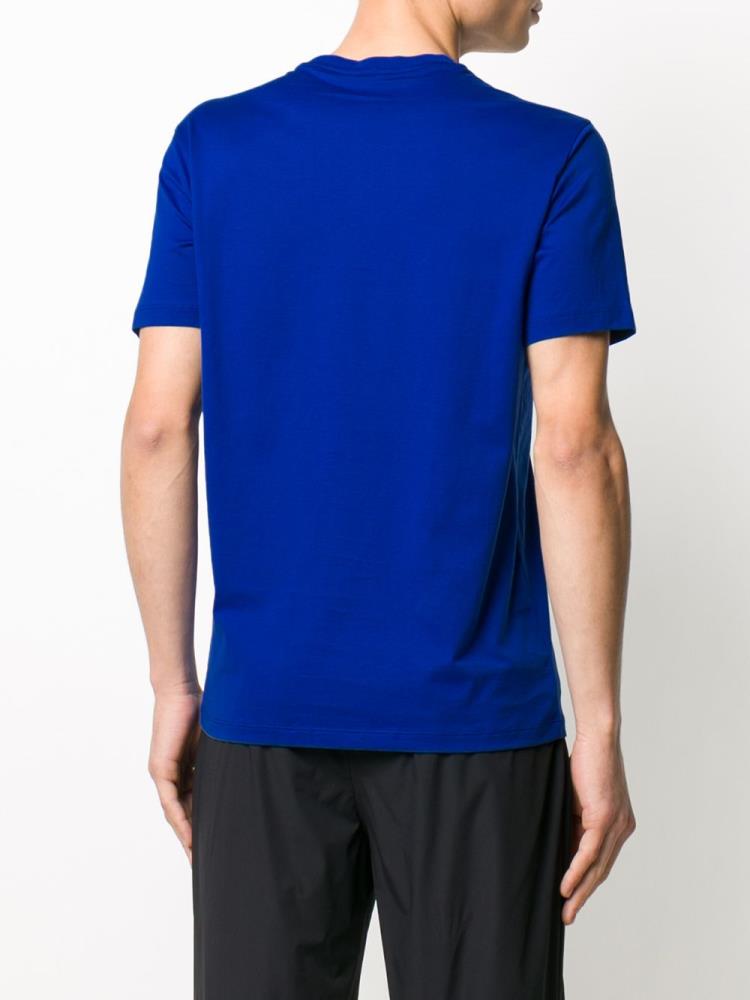 Camiseta Armani Emporio Logo Patch Crew Neck Hombre Azules | HYJ2YXCL