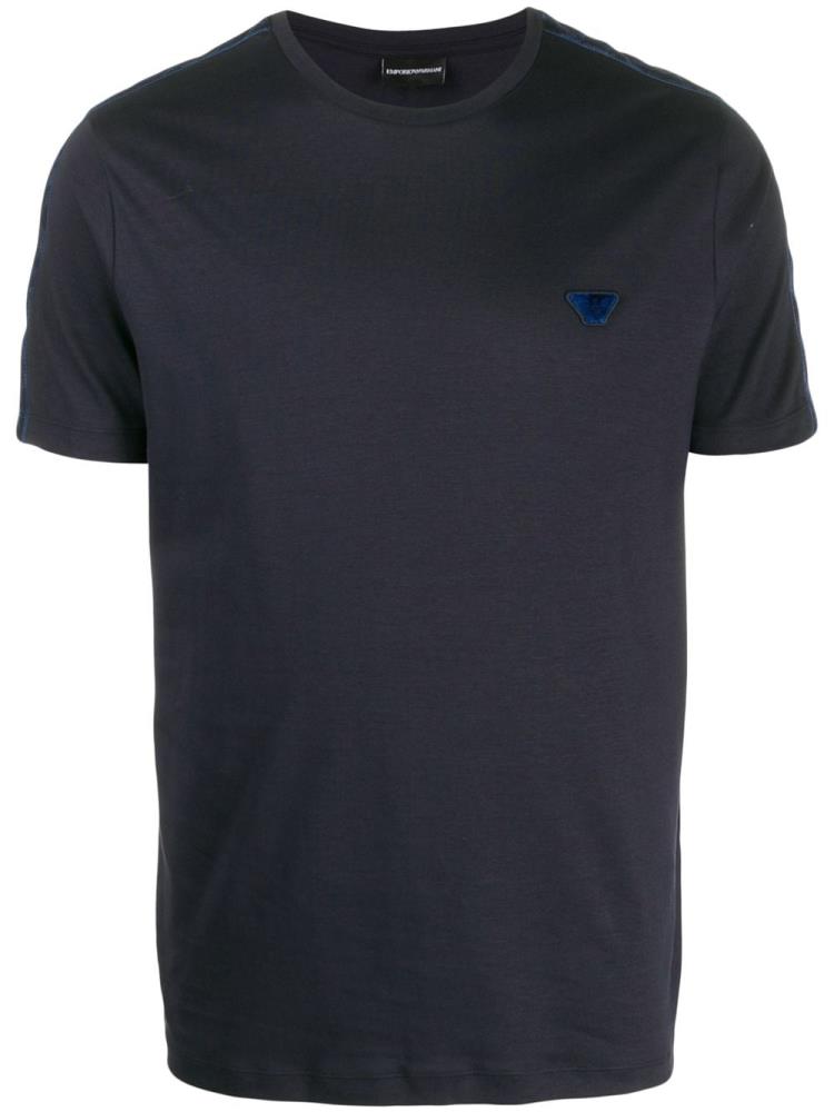 Camiseta Armani Emporio Logo Patch Crew Neck Hombre Azules | ONRRCZKR