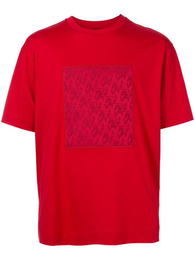 Camiseta Armani Emporio Logo Print Hombre Rojas | 99T0XQQK