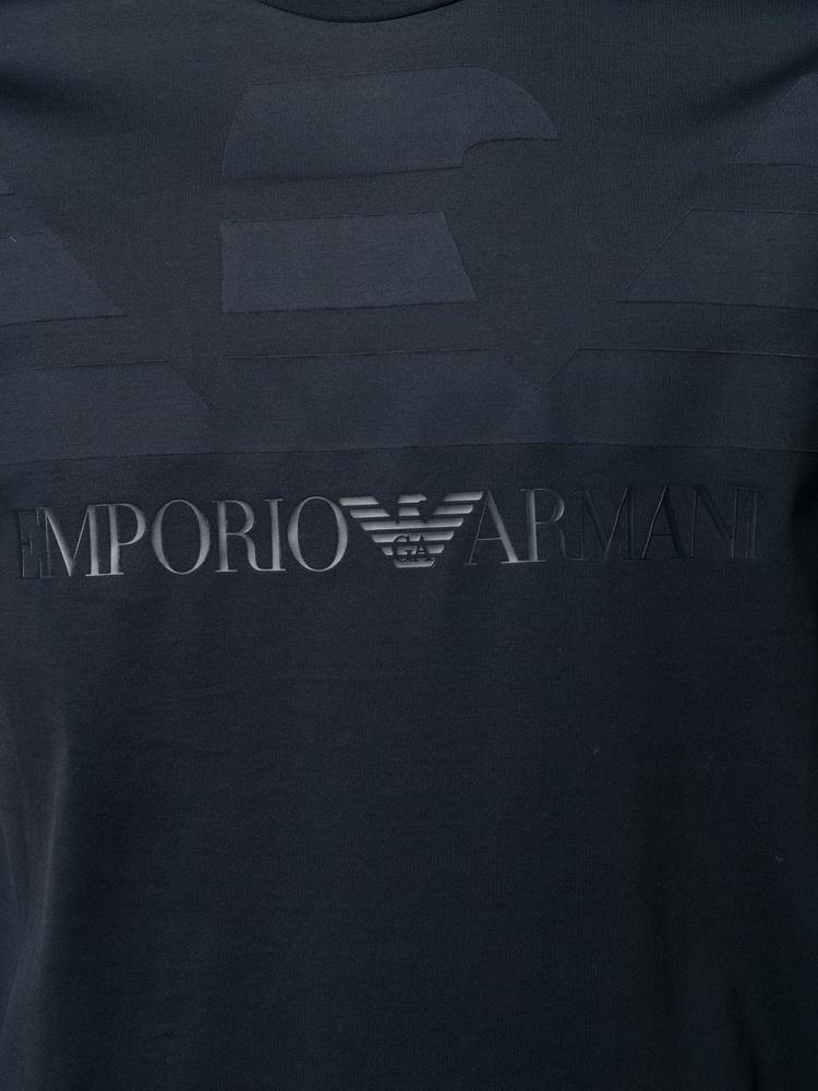 Camiseta Armani Emporio Logo Print Hombre Negras | ANBE9W4L