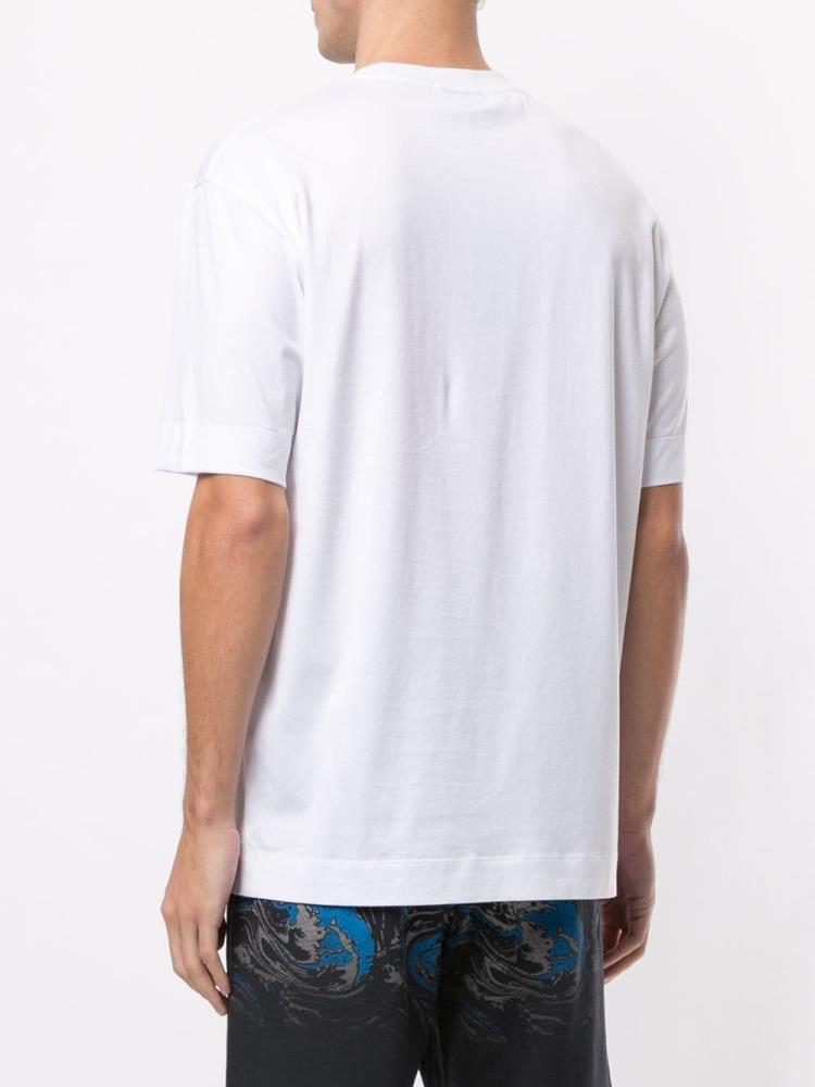 Camiseta Armani Emporio Logo Print Hombre Blancas | BFUEEBIS