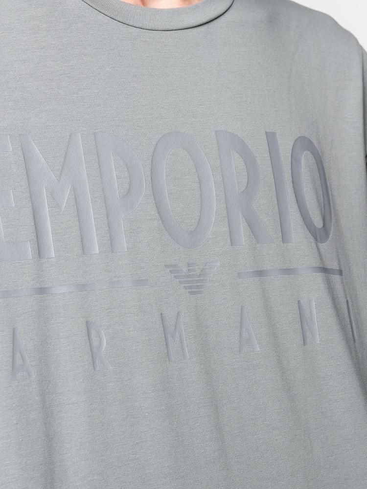 Camiseta Armani Emporio Logo Print Hombre Gris | HHSTEEDK