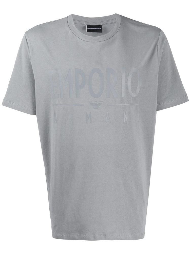 Camiseta Armani Emporio Logo Print Hombre Gris | HHSTEEDK