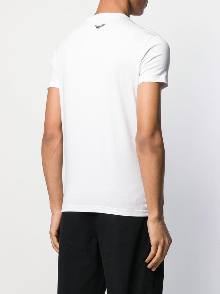 Camiseta Armani Emporio Logo Print Hombre Blancas | HRIYQ5LO