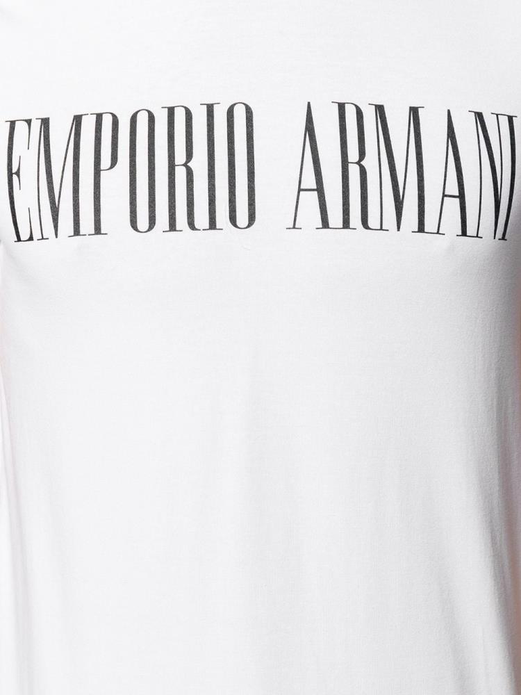 Camiseta Armani Emporio Logo Print Hombre Blancas | HRIYQ5LO