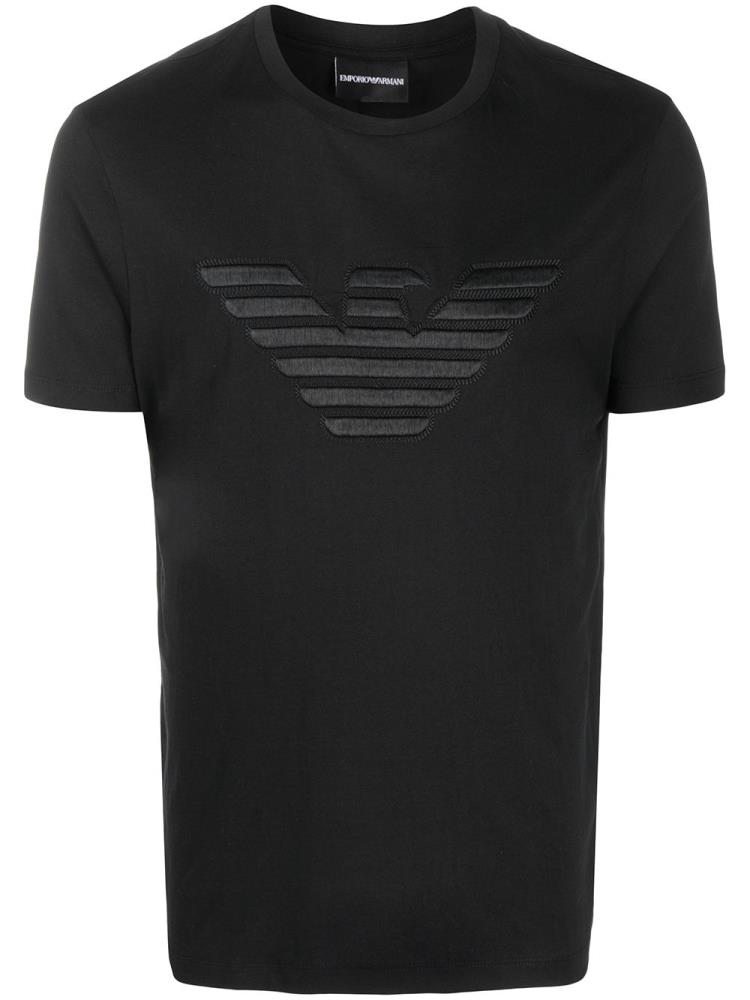 Camiseta Armani Emporio Logo Print Hombre Negras | PHV7F91A