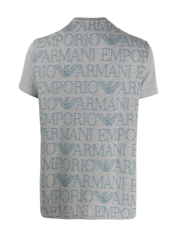 Camiseta Armani Emporio Logo Print Hombre Gris | XX2YUEAS