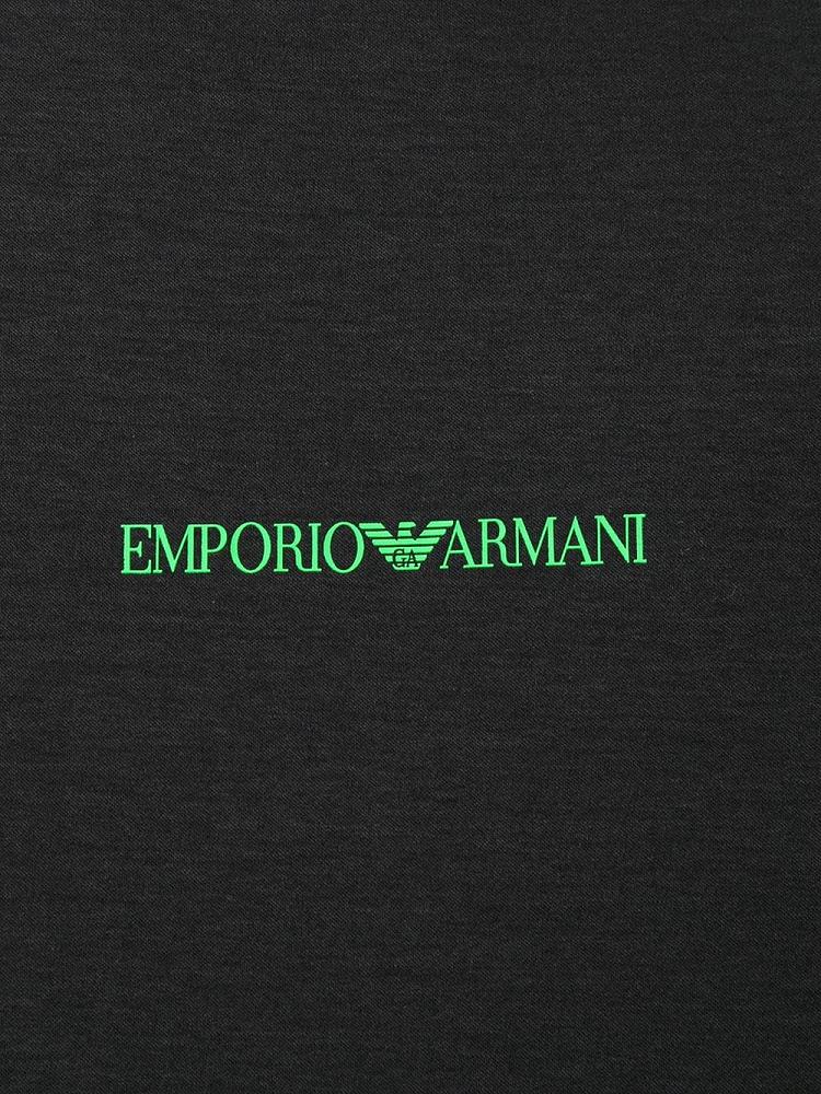 Camiseta Armani Emporio Logo Stamp Hombre Negras | OD5SRYB7