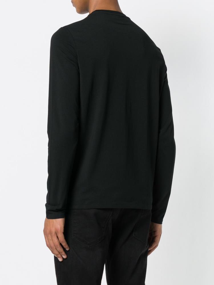 Camiseta Armani Emporio Long Sleeve Hombre Negras | AOL9QPLL