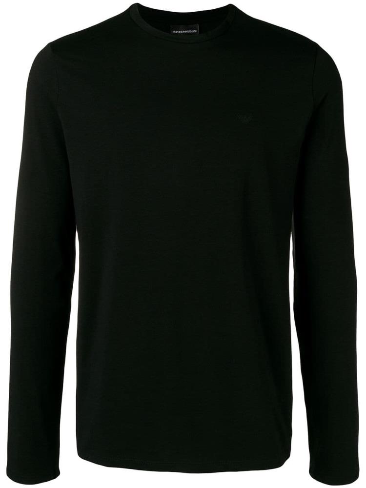 Camiseta Armani Emporio Long Sleeve Hombre Negras | AOL9QPLL