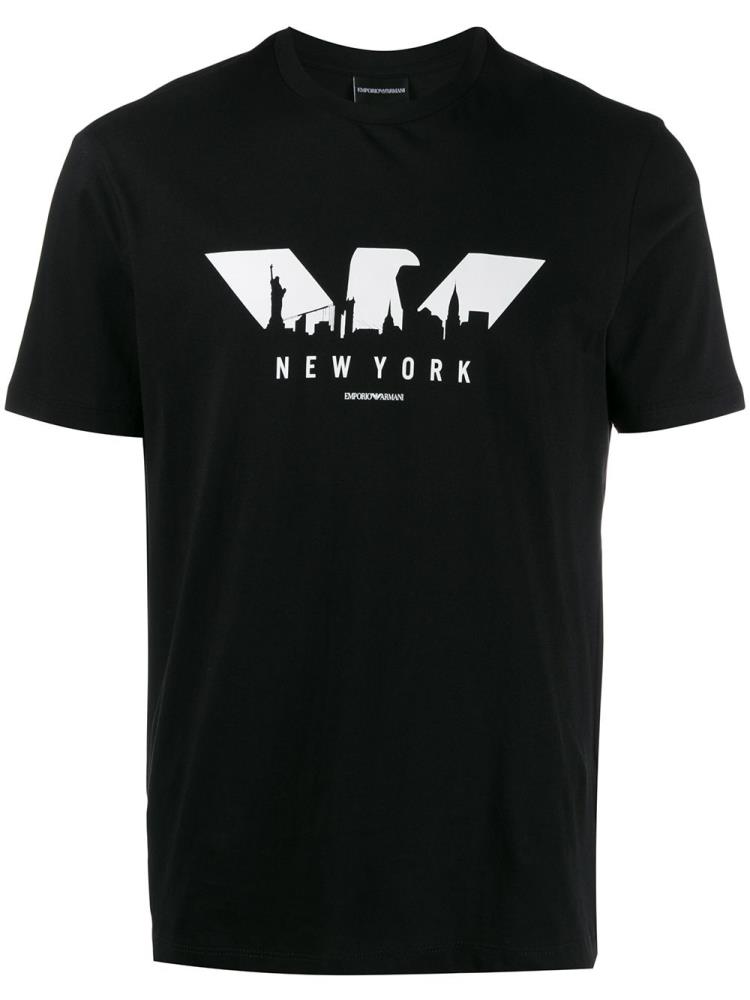 Camiseta Armani Emporio New York Hombre Negras | 8XXSS50K