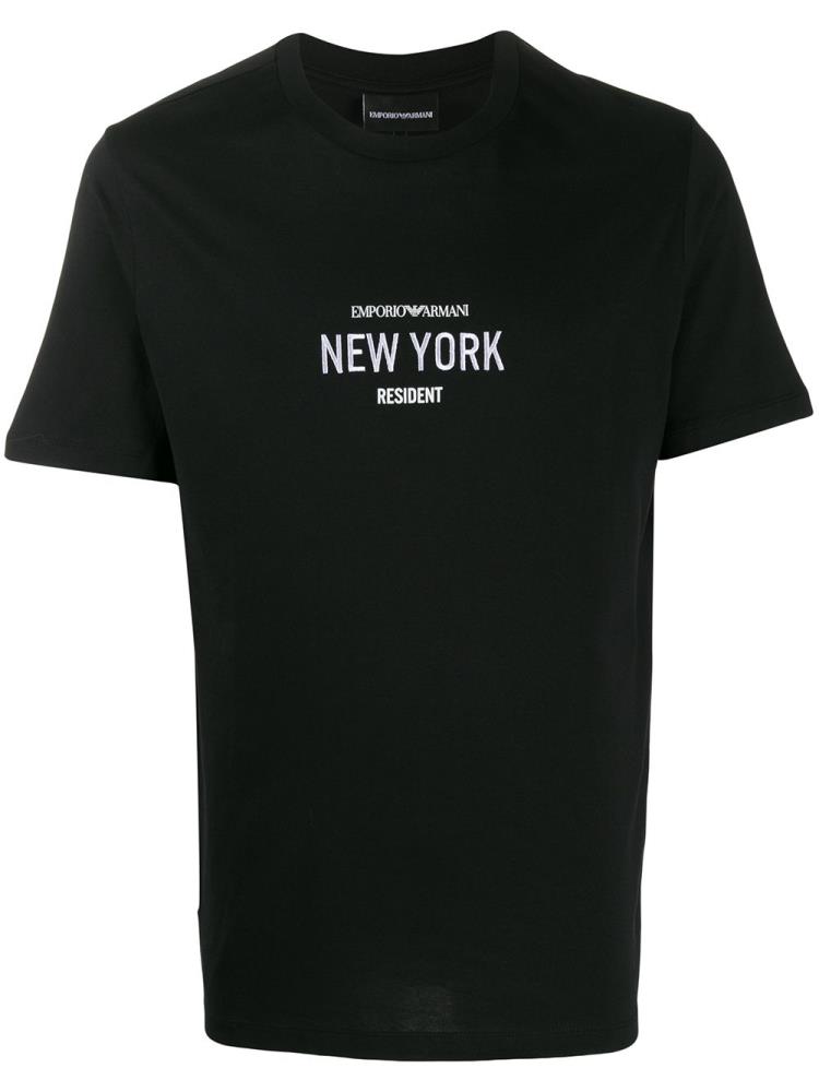 Camiseta Armani Emporio New York\' Graphic Print Hombre Negras | AEC13YV6