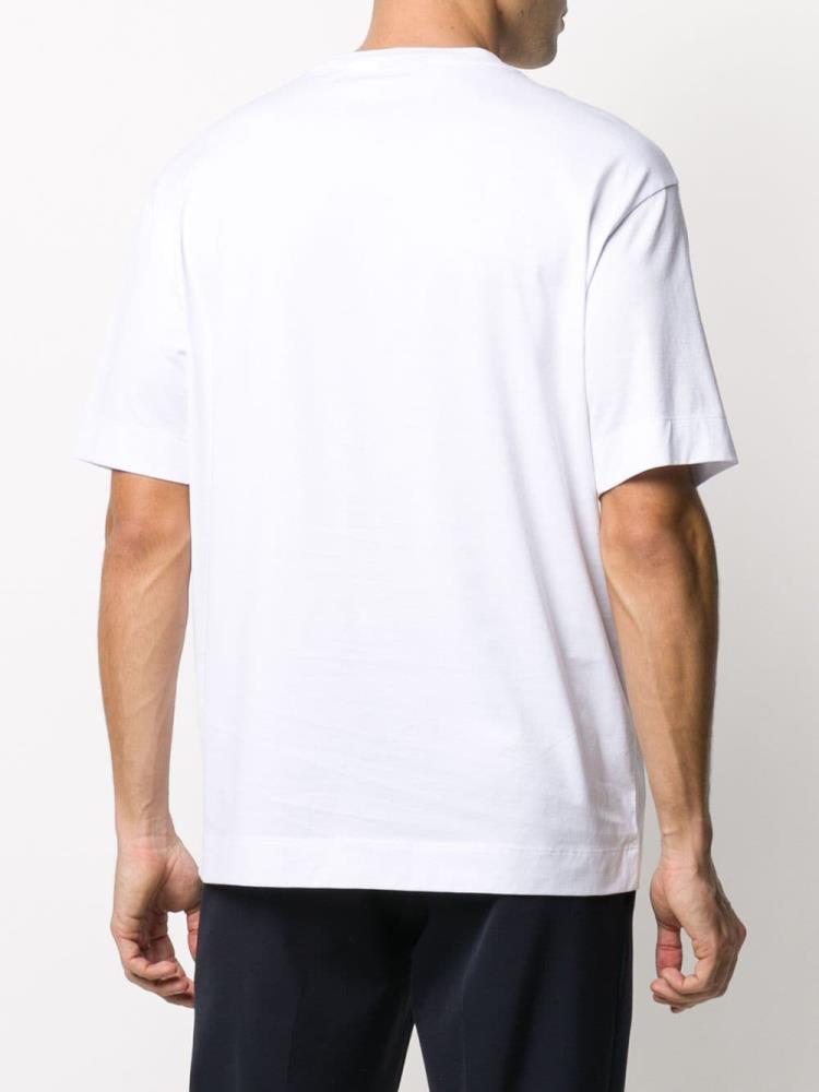 Camiseta Armani Emporio Oversized Logo Print Hombre Blancas | SZXLTVCX