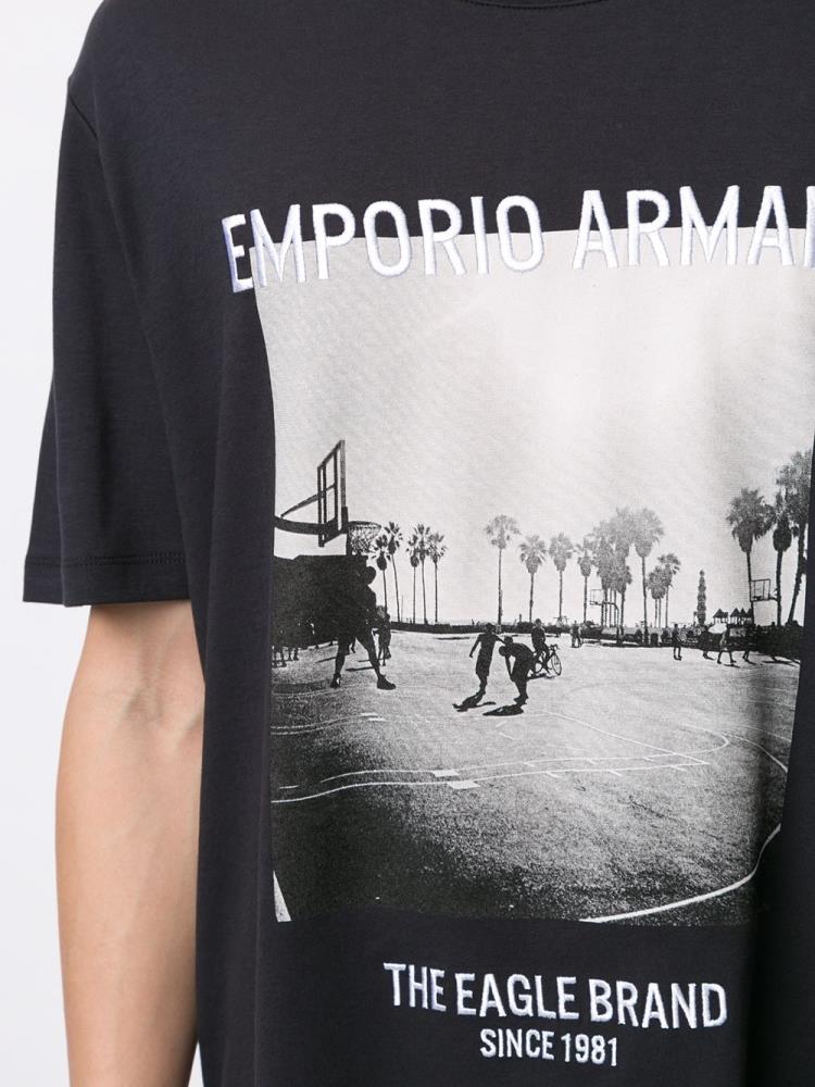 Camiseta Armani Emporio Photo Print Hombre Multicolor | OH1OZN7J