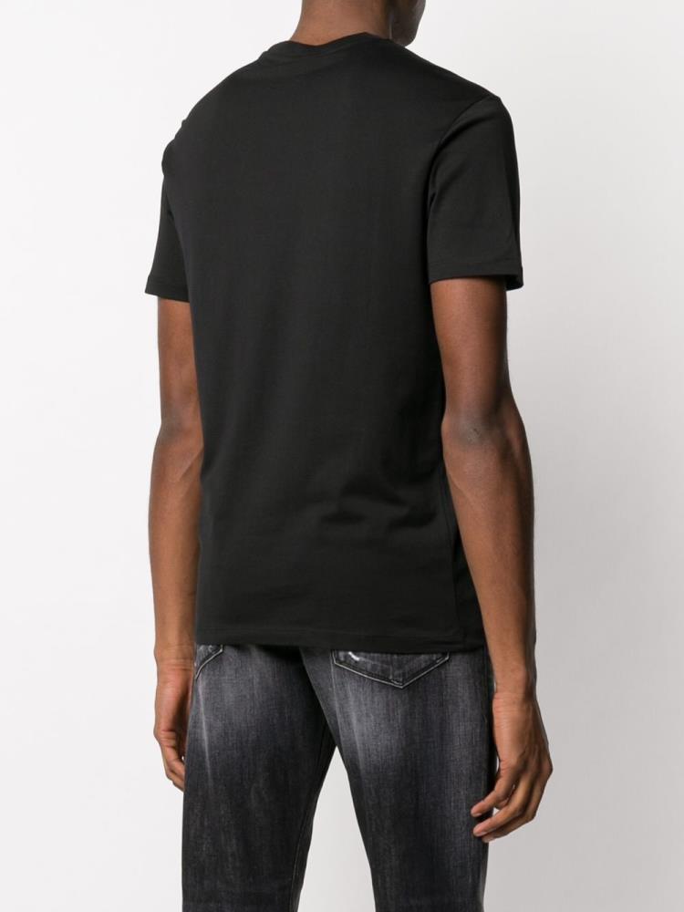 Camiseta Armani Emporio Stitched Logo Hombre Negras | URFJOQ4A