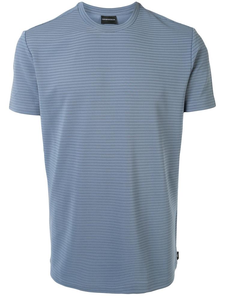 Camiseta Armani Emporio Striped Basic Hombre Azules | 52P45EDY