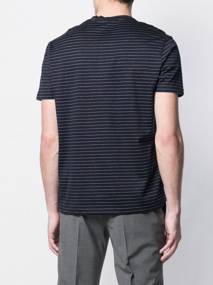 Camiseta Armani Emporio Striped Hombre Azules | XCXJJ7IQ