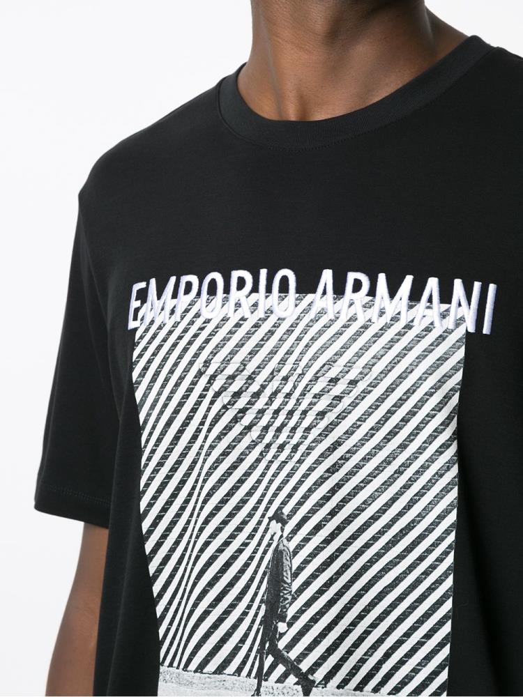 Camiseta Armani Emporio The Eagle Brand Hombre Negras | LV2RZXXQ