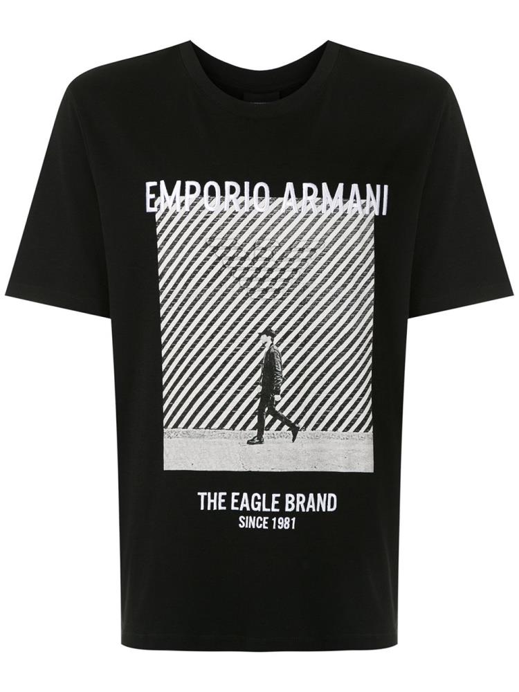 Camiseta Armani Emporio The Eagle Brand Hombre Negras | LV2RZXXQ