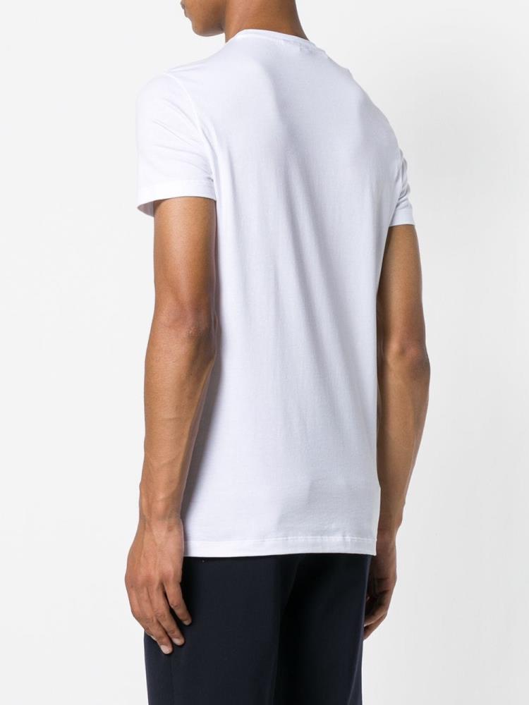 Camiseta Armani Emporio Three Colour Logo Hombre Blancas | ZOM2KG38