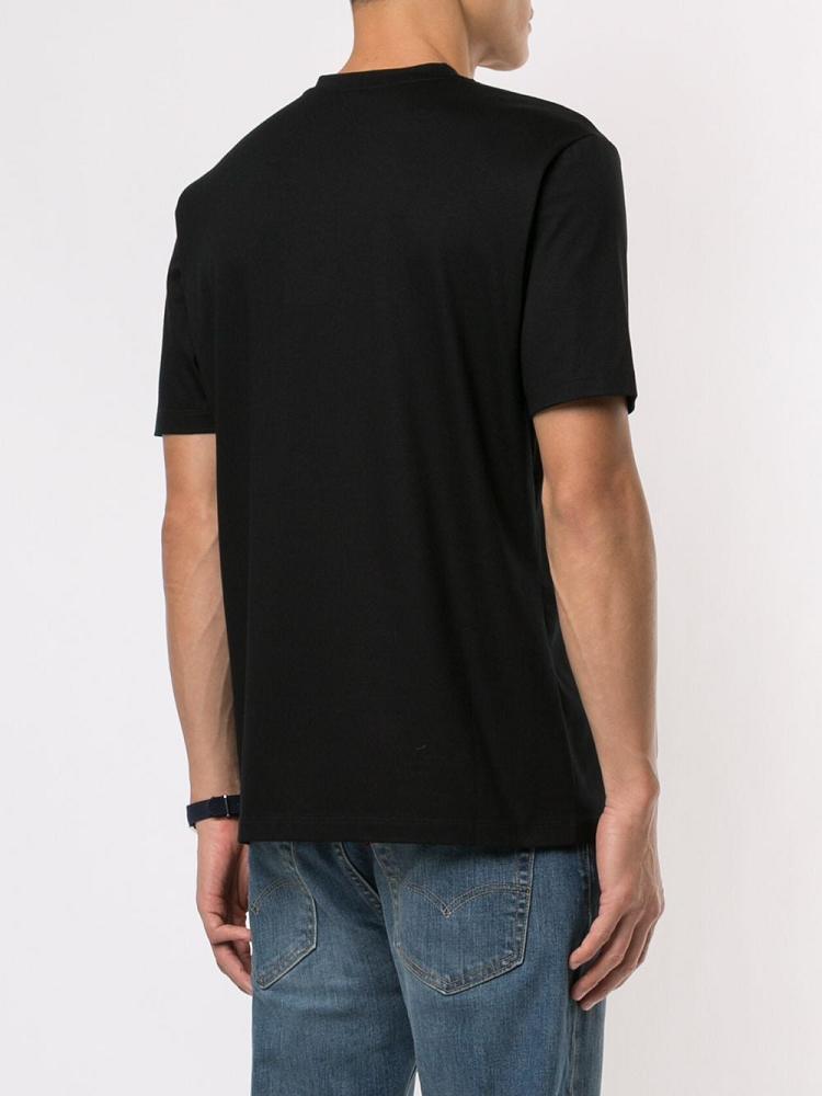 Camiseta Giorgio Armani Contrast Logo Hombre Negras | ODHPAQFZ