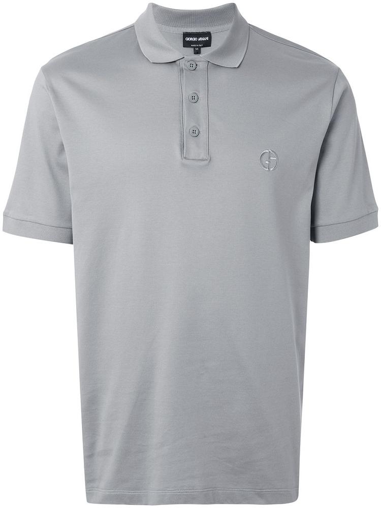 Camiseta Giorgio Armani Corta Sleeve Polo Hombre Gris | 1GZKPP5G