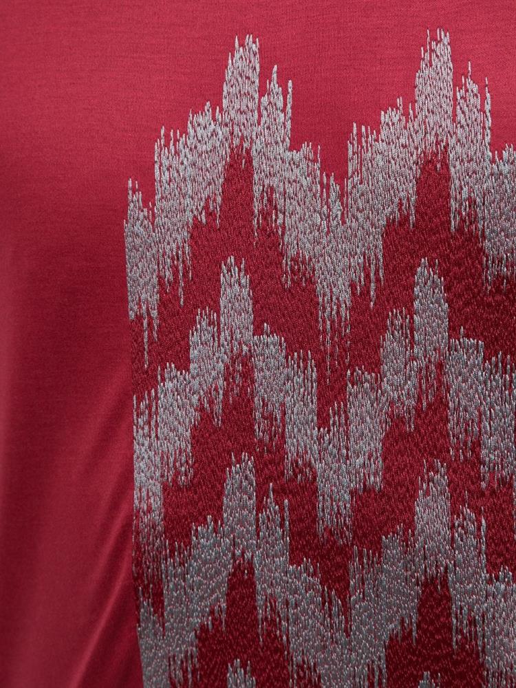 Camiseta Giorgio Armani Jacquard Detail Hombre Rojas | N178RCZM