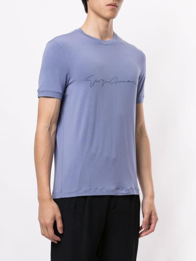 Camiseta Giorgio Armani Logo Hombre Moradas | J474ZE3I