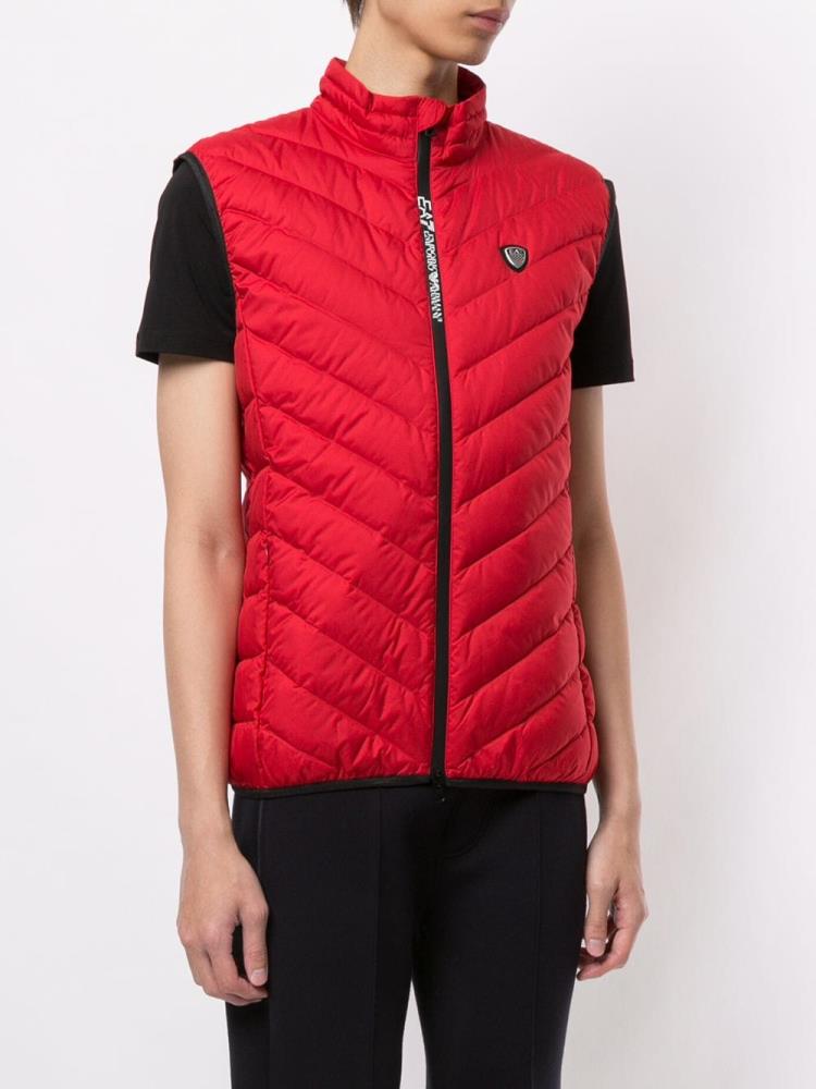 Chalecos Ea7 Emporio Armani Sin Manga Core Shield Gilet Hombre Rojas | OZCI2MSW