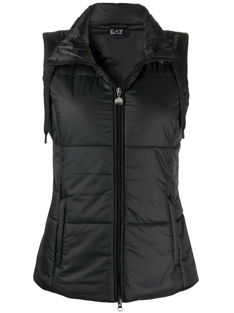 Chalecos Ea7 Emporio Armani Zipped Padded Gilet Mujer Negras | O477M3DB