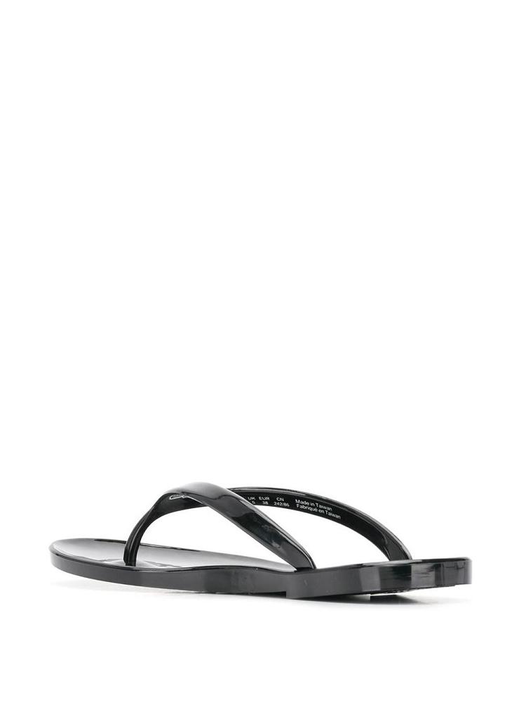 Chanclas Ea7 Emporio Armani Logo Mujer Negras | KJ27GDPV