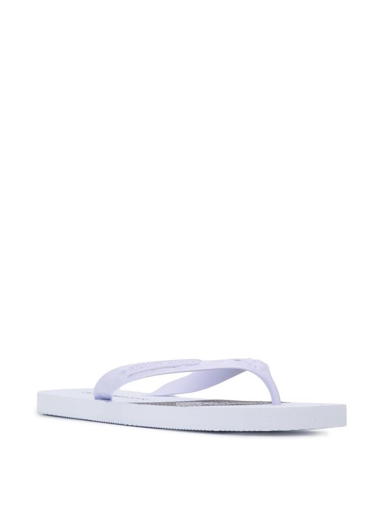 Chanclas Armani Emporio Logo Hombre Blancas | GGG8VUDJ