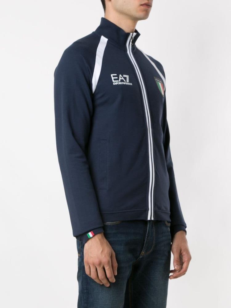 Chaquetas Ea7 Emporio Armani Chest Logo Hombre Azules | GGBG4U0U