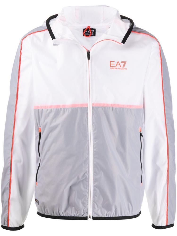 Chaquetas Ea7 Emporio Armani Encapuchado Deporte Jacket Hombre Blancas | C2RNEC45