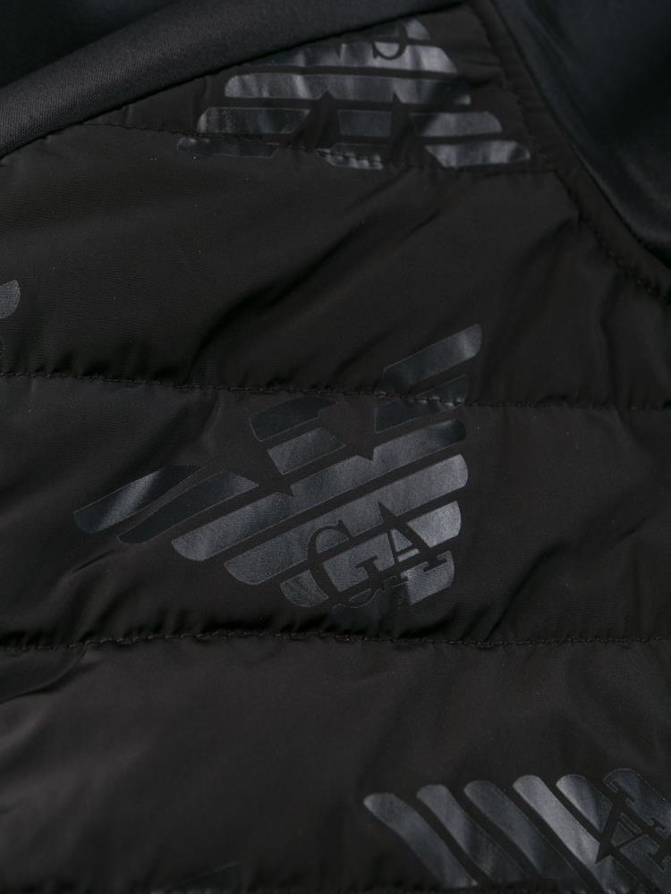 Chaquetas Ea7 Emporio Armani Encapuchado Padded Jacket Mujer Negras | P0VI6DYG