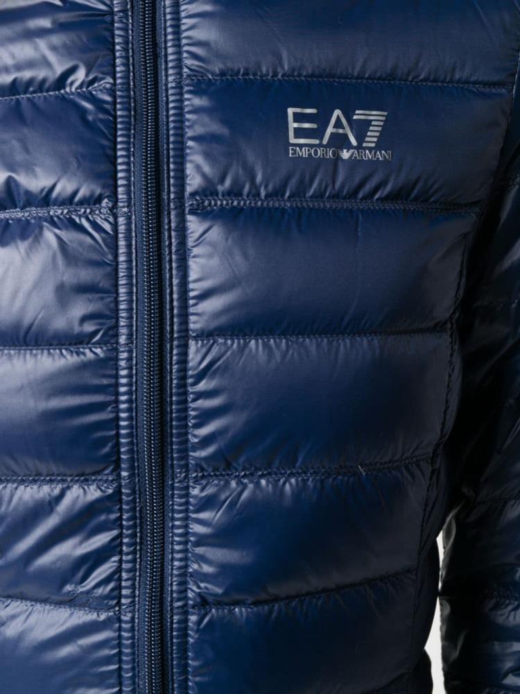 Chaquetas Ea7 Emporio Armani Fitted Puffer Jacket Mujer Azules | VK3F2QCF