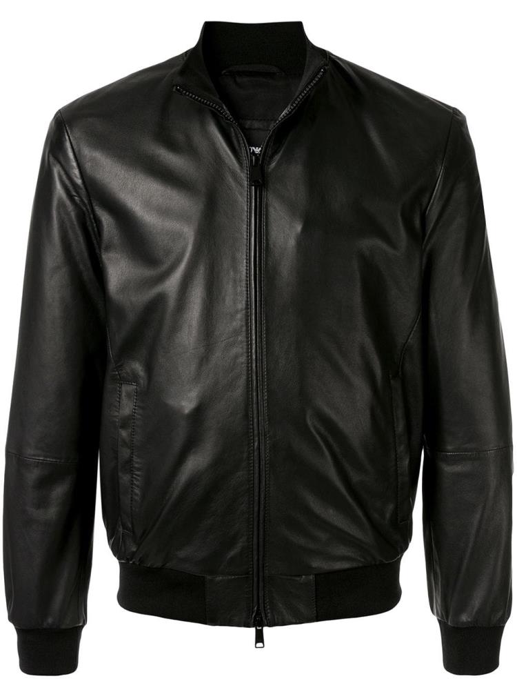 Chaquetas Armani Emporio Classic Flight Hombre Negras | CV1SGNQE