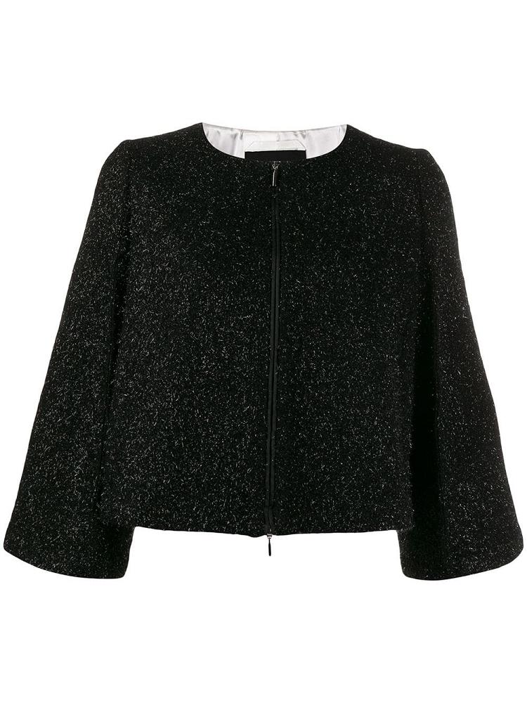 Chaquetas Armani Emporio Cropped Mujer Negras | FOHOV4LD