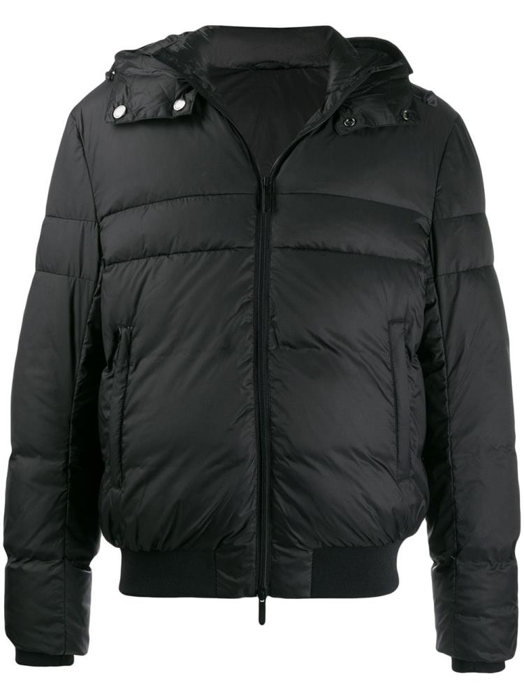 Chaquetas Armani Emporio Encapuchado Padded Jacket Hombre Negras | L5XLSMOE