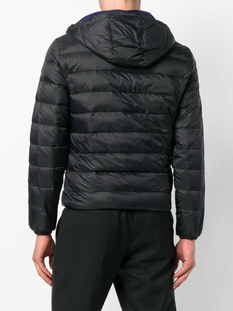 Chaquetas Armani Emporio Encapuchado Padded Jacket Hombre Negras | TWLWXYGR