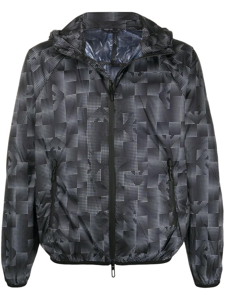 Chaquetas Armani Emporio Geometric Logo Print Hombre Negras | 01M5FRQX