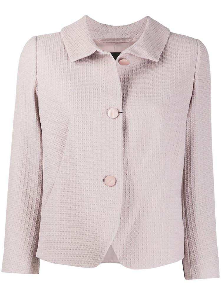 Chaquetas Armani Emporio Textured Buttoned Mujer Rosas | CX9JDTQN