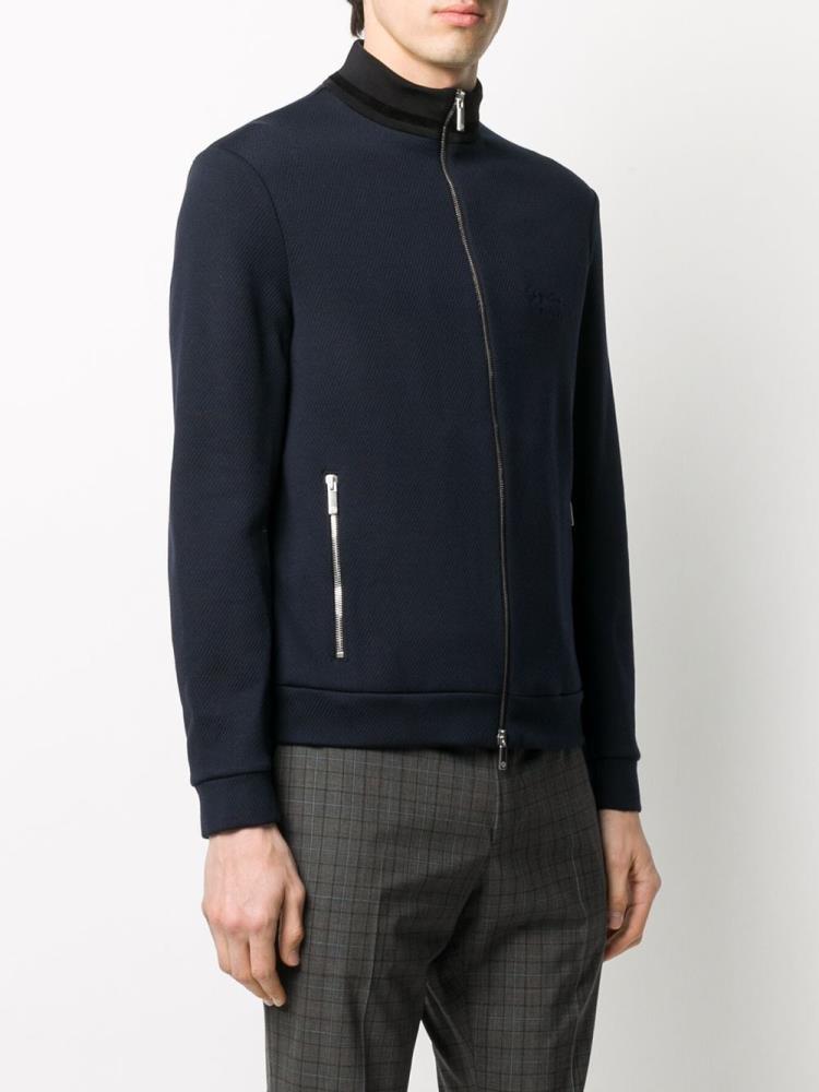 Chaquetas Giorgio Armani High Neck Zip Through Hombre Azules | AROUVCTC