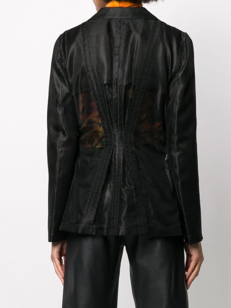 Chaquetas Giorgio Armani Transparent Fitted Mujer Negras | JHP9AJRP