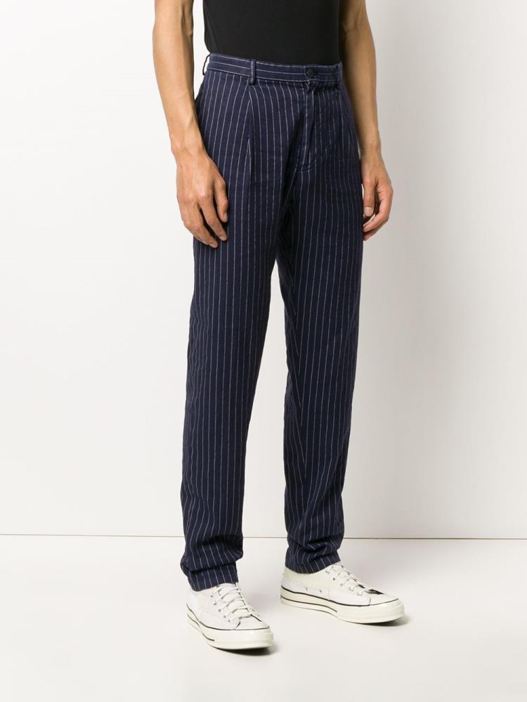 Chinos Armani Emporio Pinstripe Slim Fit Hombre Azules | 8V0SYD27