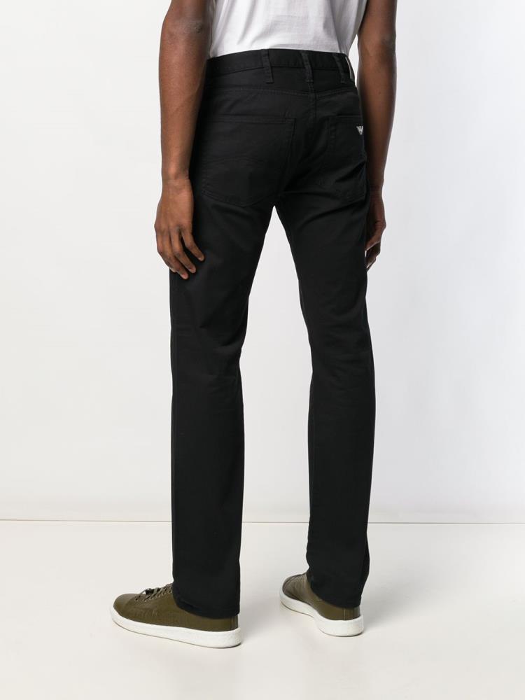 Chinos Armani Emporio Regular Slim Hombre Negras | EREXBF7Y